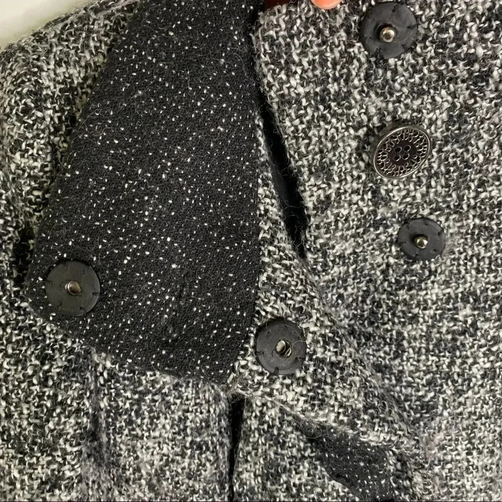 Tahari Wool Blend Tweed Jacket Ruffle Detail - Picture 6 of 10